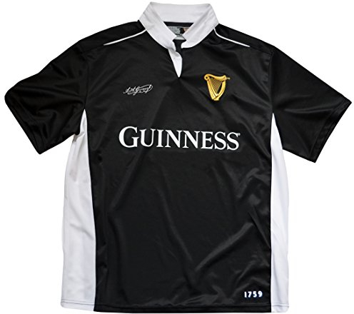 Guinness Black/White Performance Short Sleeve Rugby Shirt (Small)