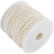 25M / Rolle Elegante doppelte Baumwolllinie Nachahmung Perlen Perlen Kette Girlande für Hochzeitsfest(Beige),Kleidung
