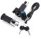 Duokon 4 Farben Bike Gasgriff, Gasdaumenadapter Universal Elektrische Fahrrad Roller Twist Gasgriffe Mit LED-Display-Bildschirm Griff Mit Schlüssel klopfe(Silber)