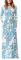 DEARCASE Damen Maxikleid, Damen lässig Winter langes Kleid, Damen Langarm Floral Print Maxi Kleid mit Taschen (Blume Hellblau, XL)