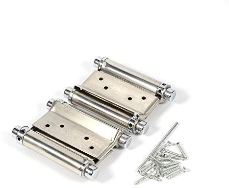 Charnière En Acier Inoxydable, 2Pcs 3 '' Pouce Double Action Ressort Charnière Saloon Café Porte Porte Battante