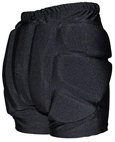 CRS Cross Gepolsterte Eiskunstlauf-Shorts, Crash-Pads für Po, Hüfte und Steißbein (Damen, Größe S, Schwarz)