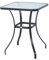 Outsunny Gartentisch Bistrotisch Glastisch Hartglas+Metall Schwarz L68,5xB68,5xH84cm