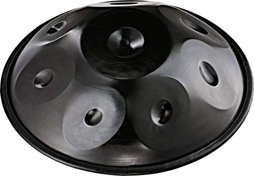 Sonic Energy Harmonic Art Handpan – Natural Prime, 8 Töne, 440 Hz – Nitrierter Stahl – Für Meditation, Yoga, Percussion – Inkl. Zubehör (HD1-F)