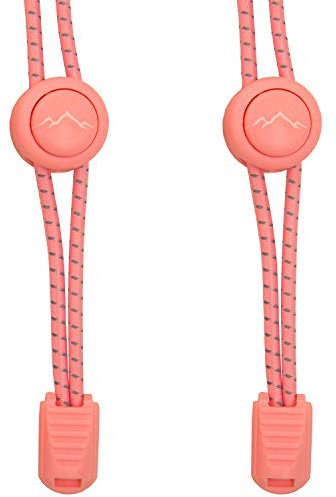gipfelsport Cordones elásticos con cierre rápido, sistema de cordones rápidos de goma sin atar, sistema de cordones para niños, hombres y mujeres, 1 par: rosa