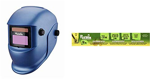 CEVIK 1 PE600S, Azul, Mediano + TECA502.0RUElectrodos rutilo 2 mm, Caja de 50 unidades