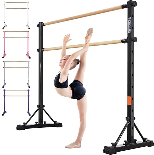 FC FUNCHEER Adjustable Ballet Barre,Portable Dance bar,Fitness Equipment for Dance & Balance Excercise,Super Sturdy for Balance Workout,Weight Limit 250 LBS