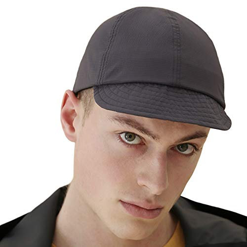UNDERCONTROL Cappello da Corsa Pieghevole Non Strutturato con Visiera Corta, Idrorepellente, ad Asciugatura Rapida, a Basso Profilo, Traspirante, Regolabile, Ripiegabile all'aperto, Corea (Carbone)