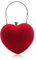 7VSTOHS Damen Clutch für Hochzeitsfeier Herz Abendtasche Mini-Partytasche aus Samt Prom Crossbody Clutch Prom