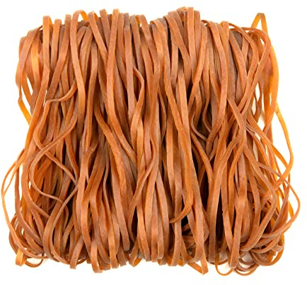 Rubber Bands,160PCS Large Thick Elastic Rubber Bands Heavy Duty Rubber Bands Bulk Big Strong Rubber Bands for Office Supplies,Trash Can,File Folders,Crafts,Money,Book,Size 6 Inches (Natural Yellow)