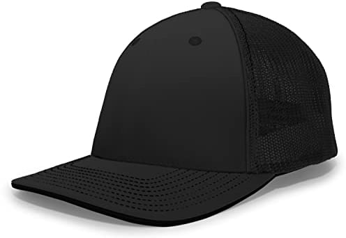 Trucker Flexfit® Cap – Schwarz – S/M, schwarz, L-XL