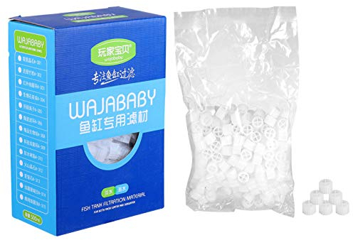 TEHAUX Filtermaterial Aquarium Netzrohr-Handwerk Kugeln für Teichfiltermedien Filter für Fischbecken Sieb Biologische Filterringe Filtermedien für Fischteiche Bio-Ball Nitrat Plastik Weiß