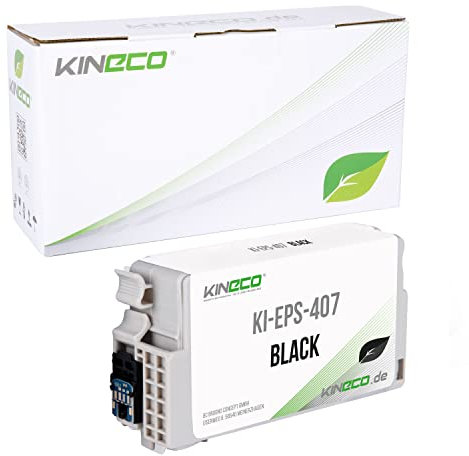Kineco Druckerpatrone kompatibel für Epson Workforce Pro WF-4745 DTWF, 407XL-Schwarz