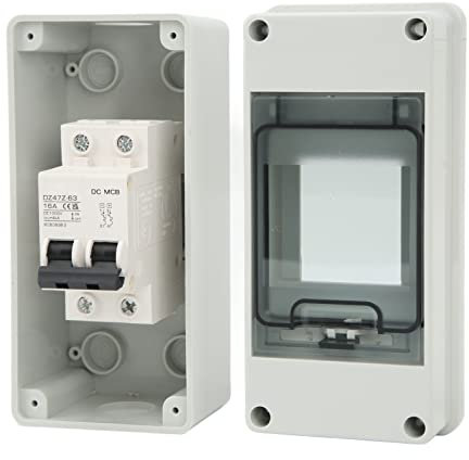 Disjoncteur Miniature DC 1000V 2P Capacité de Coupure 4000A Boîtier de Distribution étanche IP65 Interrupteur de Déconnexion CC pour Panneau Solaire Photovoltaïque Système Connecté