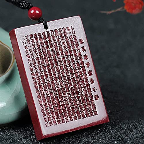 WEROFY Feng Shui-Halskette, Buddhismus-Anhänger, Zinnober-Quarz-Halskette