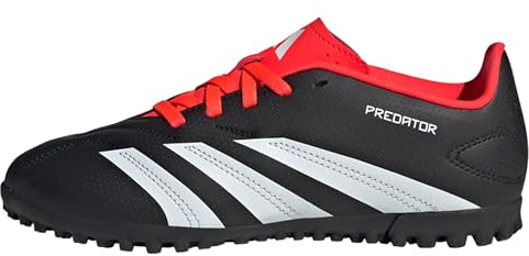 adidas Predator.4 L Tf J Fußballschuhe, Core Black/FTWR White/Solar Red, 24 EU