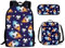 Howilath Schulrucksack, Jungen, Kinder, Schulbüchertaschen-Set, 43,2 cm, Tier-Dinosaurier-Blumenrucksack, Federmäppchen, Lunchbox, Feuerball Ball