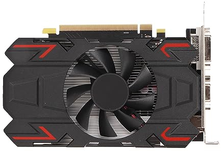ciciglow HD6770 Grafikkarte, 4 GB 128 Bit DDR5 Computer-Grafikkarten 775/4800 MHz Lüfter Displayport VGA DVI HDMI-Anschlüsse PCI Express 2.0 3D API Gaming-Grafikkarte (HD6770 4 GB DDR5)
