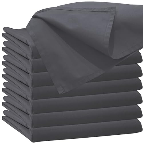 Glatte Bettlaken 160x200 cm ohne Gummizug Anthrazit Baumwolle | Einfache Klassische Hotel Betttuch ohne Spanngummi - Hotel Laken Haushaltstuch Baumwollstoff Waschbar