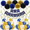41 Stück Ramadan Mubarak Dekoration - Inklusive Eid Mubarak Banner Ramadan Luftballons Hanging Swirl und Pom Poms für Eid Festival Ramadan Kareem Deko
