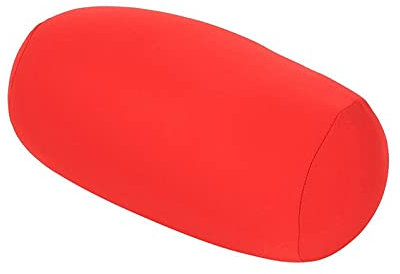 Enforose Kissenrolle, Wurfkissen, Mikro-Mini-Mikrokügelchen, Rücken, Reisen, Zuhause, Schlafen, Nackenstütze, Bequem, Perfekt Für Flugzeug Oder Auto(Rot)