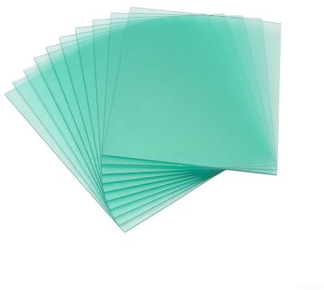 10 piezas de repuesto exterior de pantalla de casco de soldadura, lente de cubierta protectora transparente, placa protectora de soldadura de policarbonato transparente para casco de soldadura (123 x
