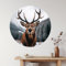 GRAZDesign Wandtattoo Hirsch Wald - runde Tapete, Wandaufkleber Wohnzimmer, Schlafzimmer, Flur - Selbstklebend - 50x50cm / mehrfarbig