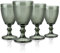 Jeoyan Set de 4 Copas de Vino Gris, 300ml Vintage Taza de Vidrio con Relieve, Vasos Retro con Pie,Vajillas de Colores,Cristaleria para Bar Restaurante en Casa, Apto para Lavavajillas