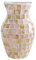AiiBowy Vase en Mosaïque, Vases Décoration D'intérieur, Vases Verre Vintage, Vase à Fleurs en Verre Vasen de compositions, Décoration Vasen Moderne pour Salon Chambre Table Wedding Party Office (Rose)