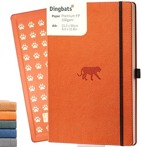 Dingbats* - Tierwelt Notizbuch A4 Blanko - Hardcover PU Leder Journal für Arbeit, Reisen - Tasche, Elastischer Verschluss, Stifthalter, Lesezeichen