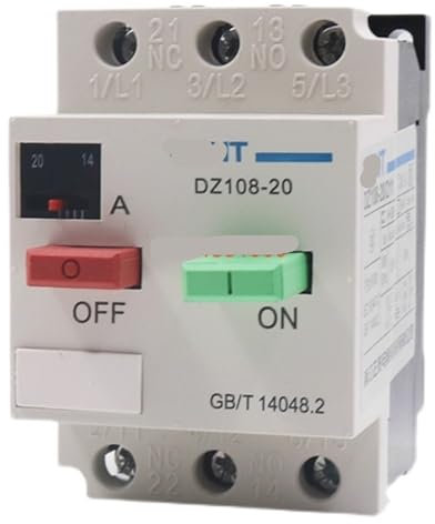 Disjoncteur DZ108-20/211 2,5A 4A 8A 10A 12,5A 16A 20 disjoncteur moteur (Color : 10-16A)