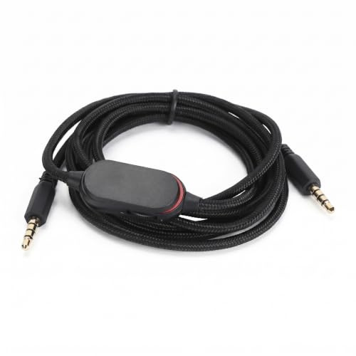 Replacement Earphone Cable with Microphone, 1.6m Lossless Sound | Cable with Inline Control for AW720H AW920H AW310H AW510H AW988 G633 G933