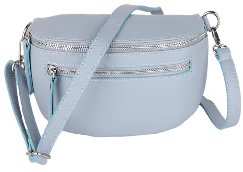 MIRROSI® Damen Bauchtasche Umhängetasche 27x14,5x8cm Damen, Made in Italy, aus Echtleder Tasche Echtes Leder, Brusttasche, Crossbody Bag aus echtem Leder