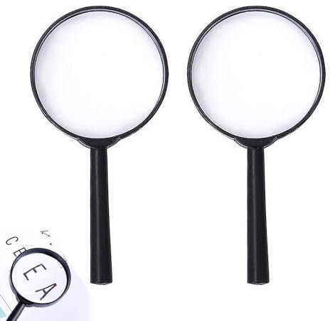 YUGUOLAN Kinder Lupe, 2 Stück Forscher Spielzeug aus Kunststoff Acryl für Party Mitgebsel