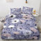 NOGAWA Blumig Bettwäsche 135x200 - Bettbezug 135x200 Lila, Bettwäsche-Sets 2 teilig, Weich Mikrofaser Wendebettwäsche und 1 Kissenbezug 80x80 mit Reißverschluss