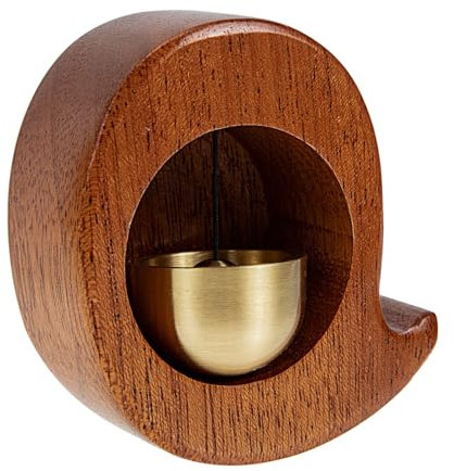 RORPOIR Walnut Wood Copper Wind Chime Doorbell Chime Decorative Whale-shaped Door Opening Bell Magnetic Fridge Magnet for Children’s Room and Shopkeeper Use