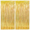 2 Stück Lametta Vorhang Gold, Glitzervorhang Lametta Gold, Glitzer Party Vorhang, Folien Fransen Hintergrund fur Party Deko Geburtstagsdeko Hochzeit Festivals Bühnendekor Disco Party(1m x 2m)