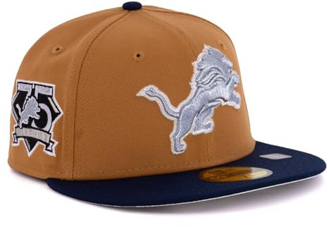 New Era Cap 59FIFTY Herren Basecap NFL Limited Edition (Detroit Lions, braun, 7 5/8)