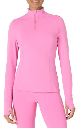 Amazon Essentials Damen Active FormFlex Butterweiche, Schmal Geschnittene, Langärmlige Pulloverjacke mit Reißverschluss, Slim Fit
