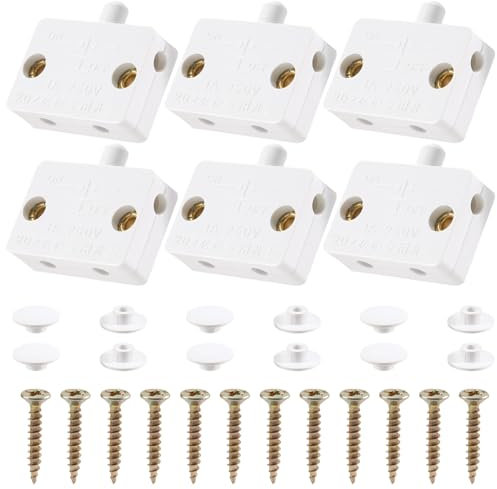 Veciado Interruptor LED para puerta de armario de 6 piezas, interruptor de lámparas eléctricas de armario normalmente cerrado, para armario de despensa