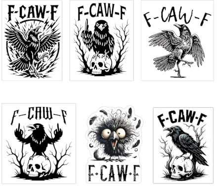 Funny Stickers for Adults, Pack of 6 UV-Resistant Stickers for Laptop, Computer and Water Bottles, Funny Stickers for Computers, Water Bottles, Water Bottles, Bumper, Wall, Scrapbook, Diary