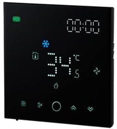 Sunydog Intelligentes Digitales Thermostat Steuert Effizient das VRF-HVAC-System für den Heim-/Bürogebrauch, 4-Zoll-Touchscreen, WiFi-gesteuert (Schwarz)