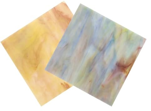 Feuilles de Verre Colorées Vitrail, pour Art Diy, 2 Pièces | Verre, Usage Mosaïque et Cathédrale, Facile à Utiliser, Gain de Temps, pour Œuvres D'art