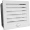 Upmann 50147 Griglia di Ventilazione in plastica con Telaio da Incasso, 200 x 200 cm, Regolabile, Bianco, 200 x 200