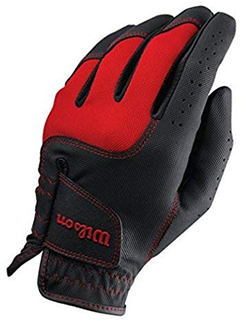 Wilson Junior Golfhandschuh, Synthetisches Leder, Größe S, Links, LH, Schwarz, Junior, WGJA00790S