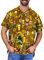 V.H.O. Funky Hawaii-Hemd, Herren, Kurzarm, Beerbottle, Braun, 3XL