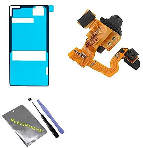 Flex iPhone for Sony Xperia Z3 Compact (D5803/D5833) Replacement Headphone Jack Socket Audio Proximity Sensor + Adhesive Battery Cover + Tool Kit