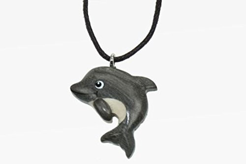 Cornelissen Kette Delfin Holzanhänger Ketten Modeschmuck Holzkette Delfine Delphin Tier Tiere