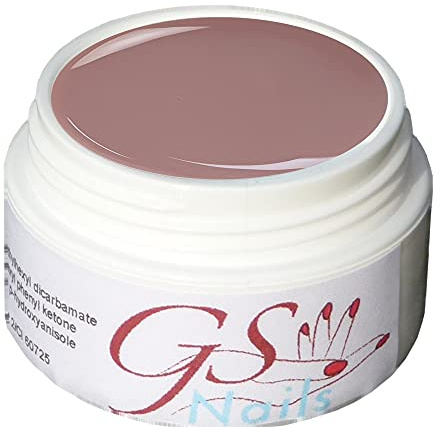 GS-Nails UV Farb-Gel für Nail-Art & Nagel-Design - 5 ml UV-härtendes Cover-Gel - Nail-Gel - selbstglättendes Nagel-Gel - Beige 08 - C0