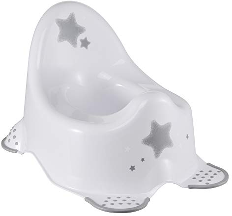 Keeeper Étoile Pot pour Bébé, De 18 Mois à 3 Ans Environ, Anti-Dérapant, Adam, Blanc
